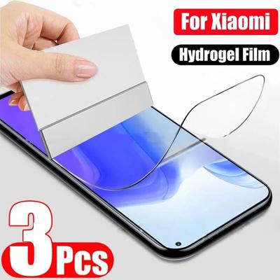 3 piezas de película de hidrogel para Xiaomi Mi 9 8 SE 9T Pro Max 2 3 Protector de pantalla Mi 9 8 A3 A2 Lite 6 6X Mix 2 2S 3 Play Película protectora