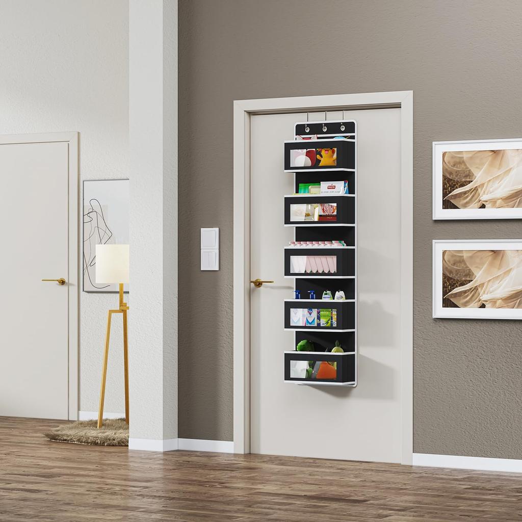 Whonor Wall Large Capacity Storage Pocket by a Professional Features Transparent for Storing Small Items like Stuffed Includes 3 Elastic Hooks Pocket,
