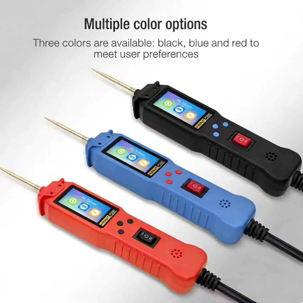P200 Automotive Circuit Tester Power Circuit Probe Electrical Tester 12/24V Continuity Voltage Lamp Testing Tool with 2M Cable