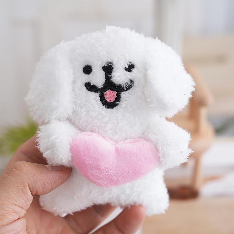 Love Dog Bow Tie Dog Puppy Plush Toy Doll Pendant Cute Dog Doll Keychain