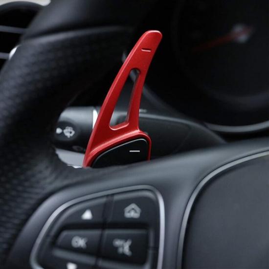 1 Pair Aluminum Steering Wheel Shift Paddle Trim For Benz W205 C Class 2015 2017