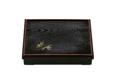 Wakaizumi A New Long Shokado Black with Red 6 with Red and Black Lacquerware, 1-1/2-inch Dish, Bamboo, Compartments, Lacquer, 1-367-1 1-366-3
