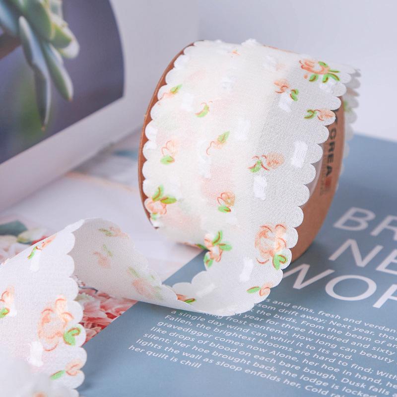 High Quality Double Bean Dot Lace Printed Ribbon Butterfly Clip Hairpin Diy Gift Bag Ribbon Ribbon 3.8cm(10yards) бежевый