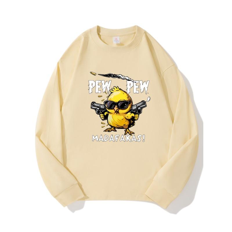 

Double Spear DuckAutumn Clothing Длинные рукава из чистого хлопка Новые мужские и женские топы, весенний внутренний слой, базовая рубашка, футболка с круглым вырезом и длинными рукавами XXL бежевый