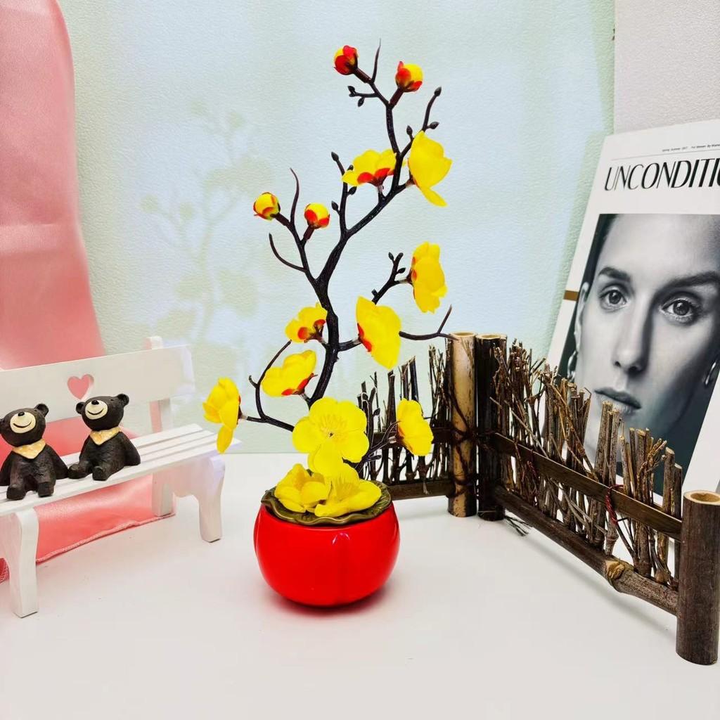 Winter Sweet Bonsai Home Decoration Artificial Flower Bonsai Ornament Landscape