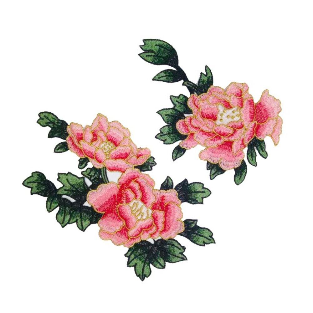 Fashion Elegant Peony Embroidery Patch Floral Embroidery DIY Floral Applique Sewing Accessories