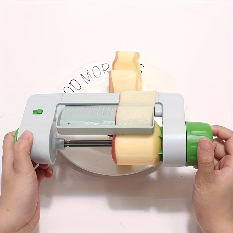 1pc Multi-Functional Kitchen Fruit Slicer and Peeler, Ideal for Cutting Vegetables and Fruits, with Safe Round Blade and Core Remover