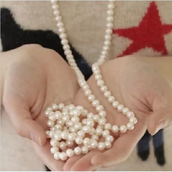 

2021 Новая мода Женские украшения Жемчужное бисерное ожерелье, Длинный свитер Цепочка Ожерелье для женщин Аксессуары для платья Подарок для девочки