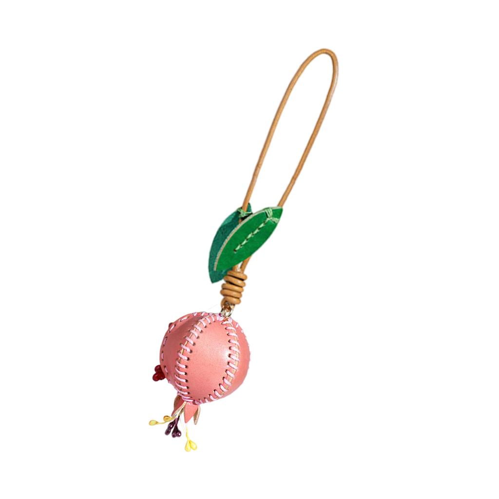 Stylish Pomegranate Fruit Pendant in Soft Leather Material Pomegranate Pendant Accessory for Personalized Accessories
