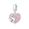Zirconia Color Sterling Cane Animaletto Cane Cane Bulldog Perline Adatte Braccialetto da Polso Originale Ciondolo Gioielli Fai da Te Braccialetto da Polso alla Moda