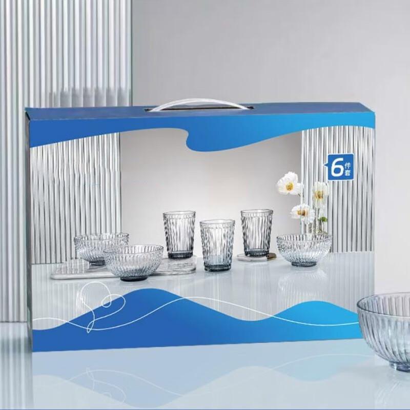 Wanting Colorful Glass Cup and Bowl Set