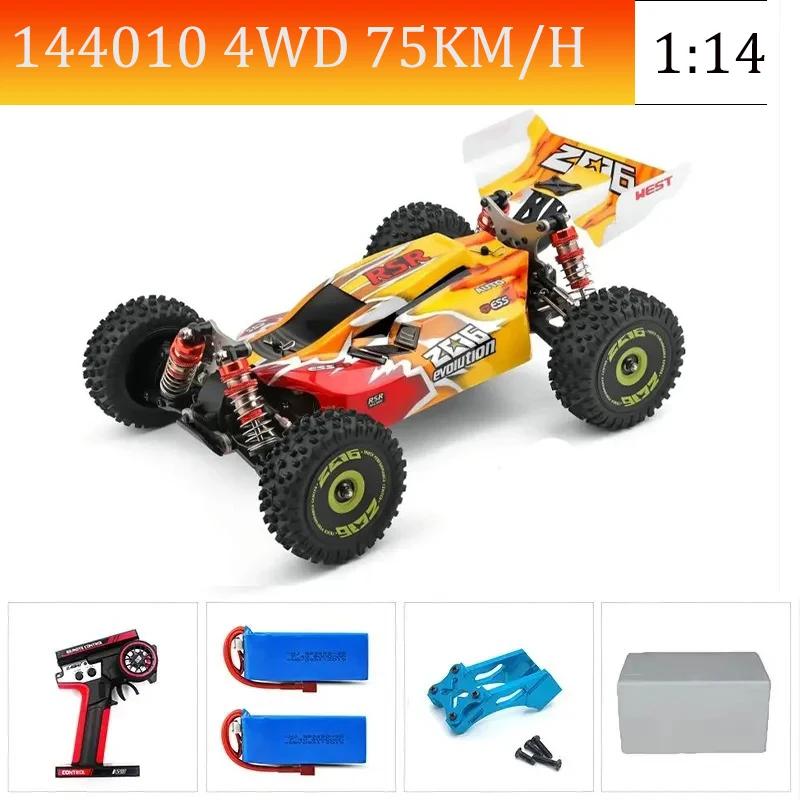 WLtoys144010 4WD Model with A Top Speed of 75 Km/h 1:14 Scale, High-speed Remote-controlled Off-road Drifting Racing Car for Boy