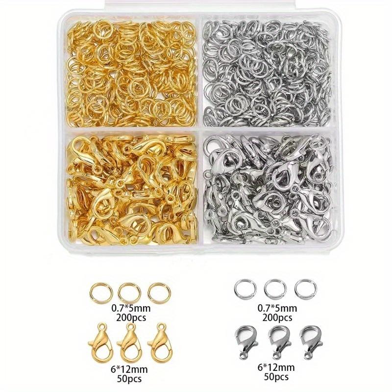 1 Box Lobster Clasp Open Jump Rings for Jewelry Making Bracelets Necklaces Hooks Chain Closure DIY Accessories