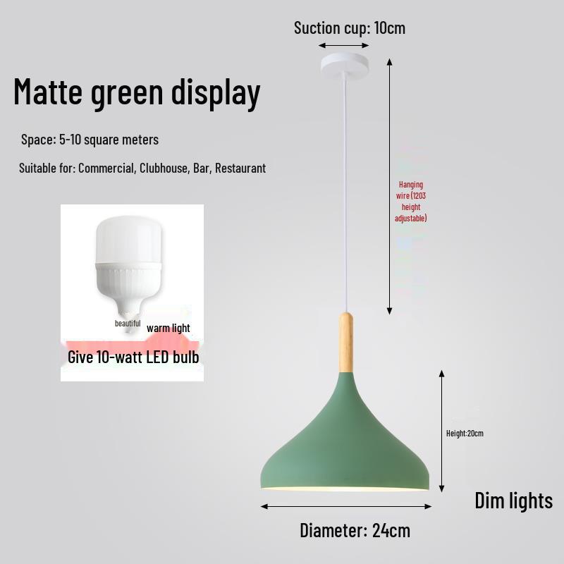 Modern Industrial Style Dining Chandelier with Creative Art Lampshade for Hot Pot/Fruit/Rice Shops