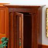 1 Piece 1:12 Miniature Scene Cabinet Dollhouse Mini Solid Wood Wardrobe With Mirror Bedroom Furniture DIY Accessories