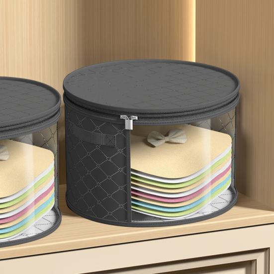 Прозрачное ведро для хранения шляп органайзер для кепок большая вместимость застежка-молния пыленепроницаемый ковбойский 719₽