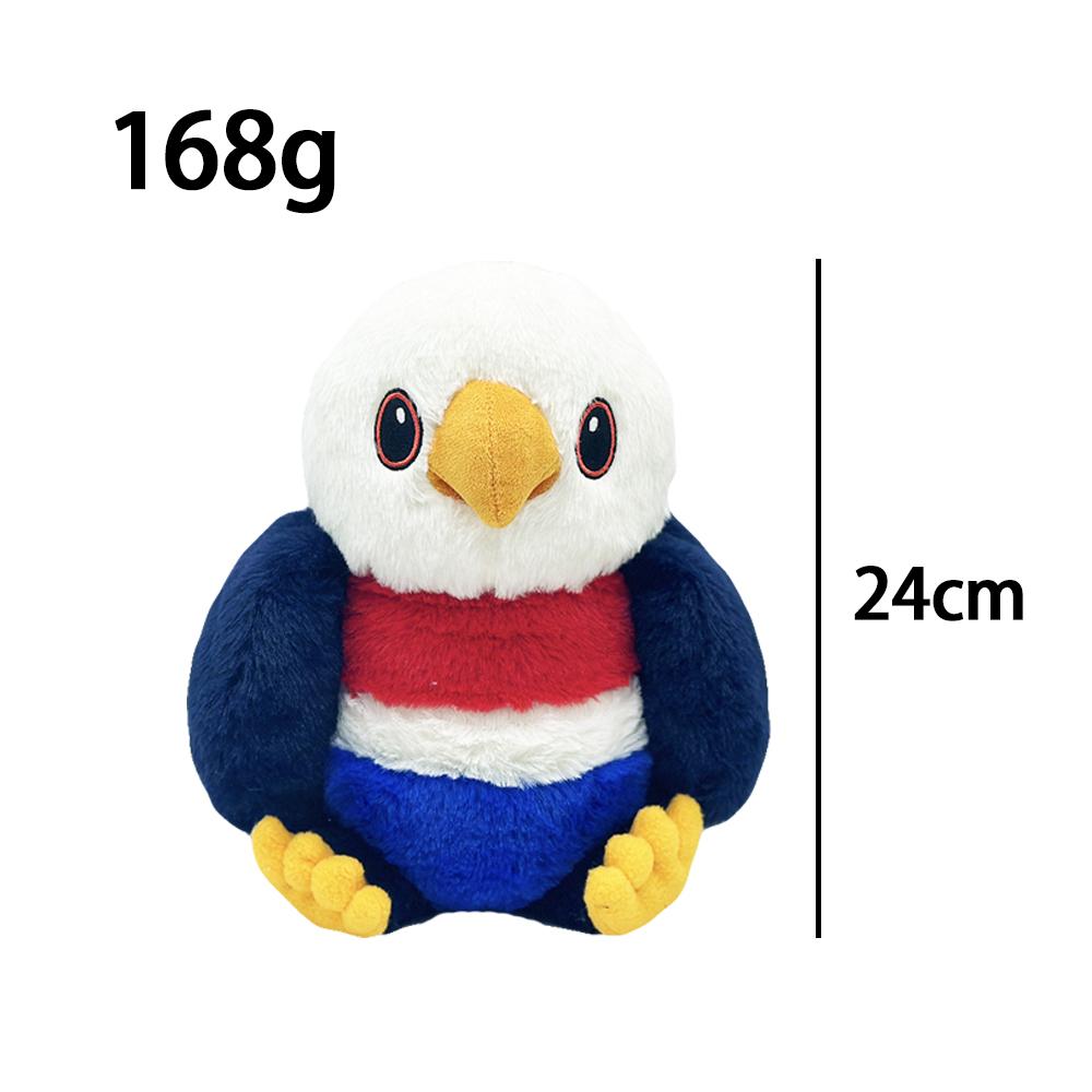 24cm Eagle Plush Toy-Patriotic American Flag Colors  Soft Stuffed Bald Eagle Gift for US Fans Kids 4th of July Decor Red White