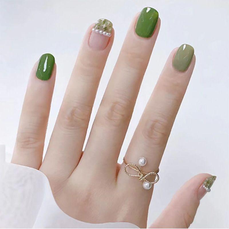 

Детский пластырь Студенческий короткий Детская одежда невесты Доспехи Green Pure Pearls