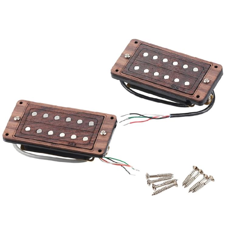 

Electric Guitar Pickup System Ceramic Double Coil Humbucker Wood Mounting Plate Suitable for Quick Installation 1