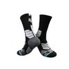 Men's Black and White Breathable Shock-Absorbing Basketball Socks