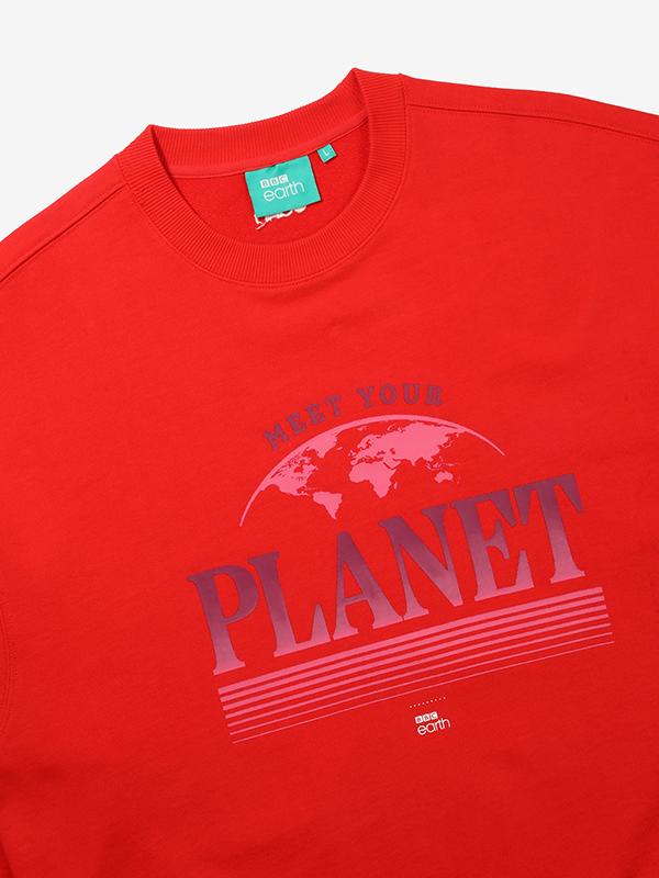 Bbc Earth Planet Sweatshirt_Red