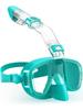 Ensemble Masque de Snorkeling Anti-buée à 180°, Anti-fuite pour Adultes et Enfants