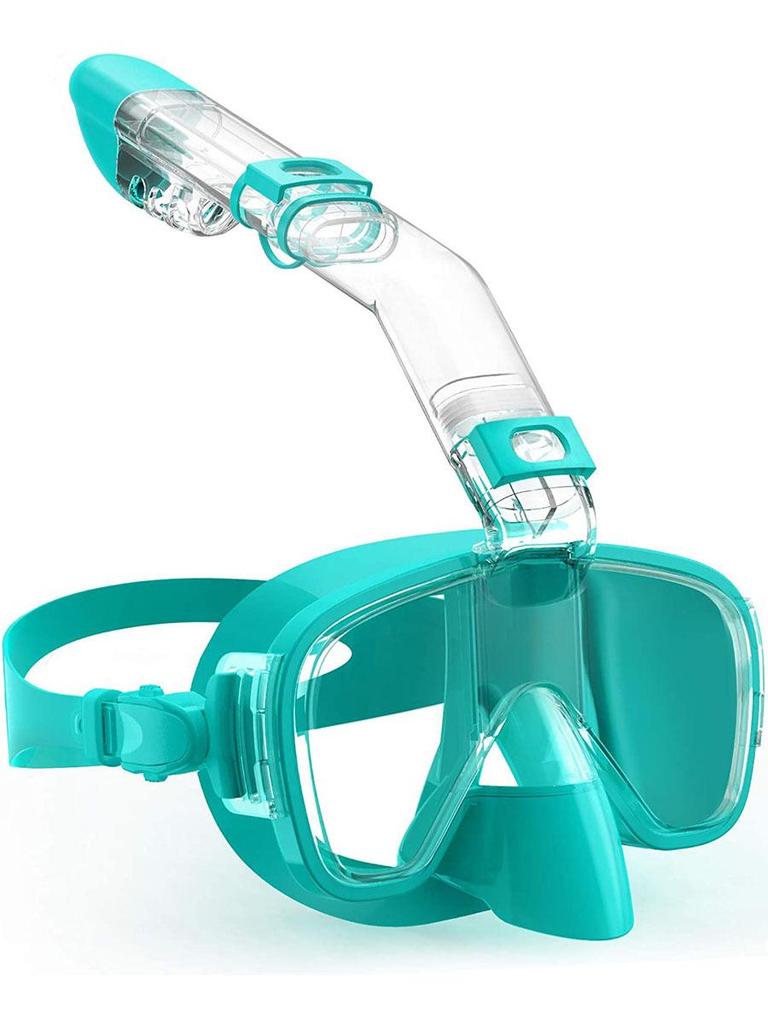 Ensemble Masque de Snorkeling Anti-buée à 180°, Anti-fuite pour Adultes et Enfants
