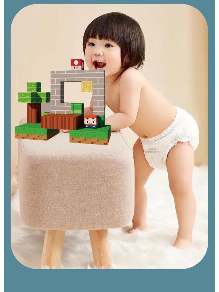 Mini Mario Scene Magnetic Building Blocks Set for Kids