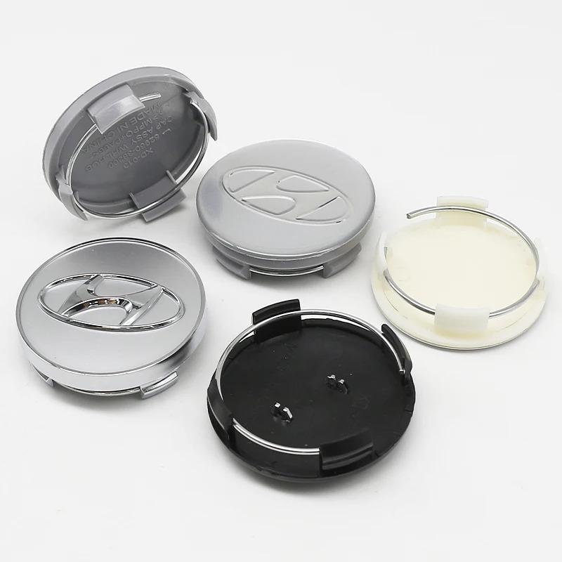 ABS 65/56/61/60mm 3D Car Emblem Wheel Hub Center Cap Badge Covers Accessories For Hyundai I10 I20 I30 Getz Accent Elantra Santa