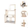 Parrot Playground Bird Play Stand,Sturdy,Bird Gym Playpen Ladder Wooden Perch Playstand for