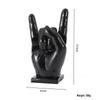 Crossed Rock Band Hand Gesture Resin Ornament for Office or Living Room Decor