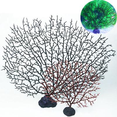 Decorazione per acquario a forma di albero, decorazione per mare, albero in ferro, plastica, corallo, piante
