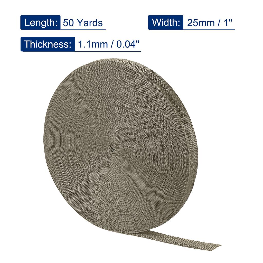 50 Yards 25mm Polypropylene Webbing Strap Belt Tape Heavyweight Strapping Band for Outdoor Tent Accessories Sewing Bag Luggage