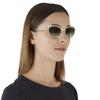 Emporio Armani Women's Shiny Pale Gold/Green Sunglasses EA2146, Size 53