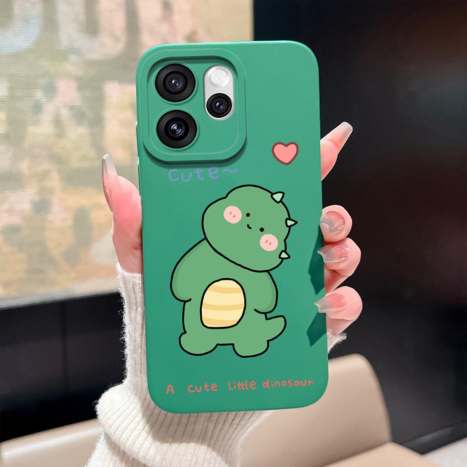 Case For Oppo Reno15 Pro Reno15F Cute Cartoon Dinosaur Silicone Protective Bumper Cover For OppoReno15 15Pro Anti Scratch Fundas