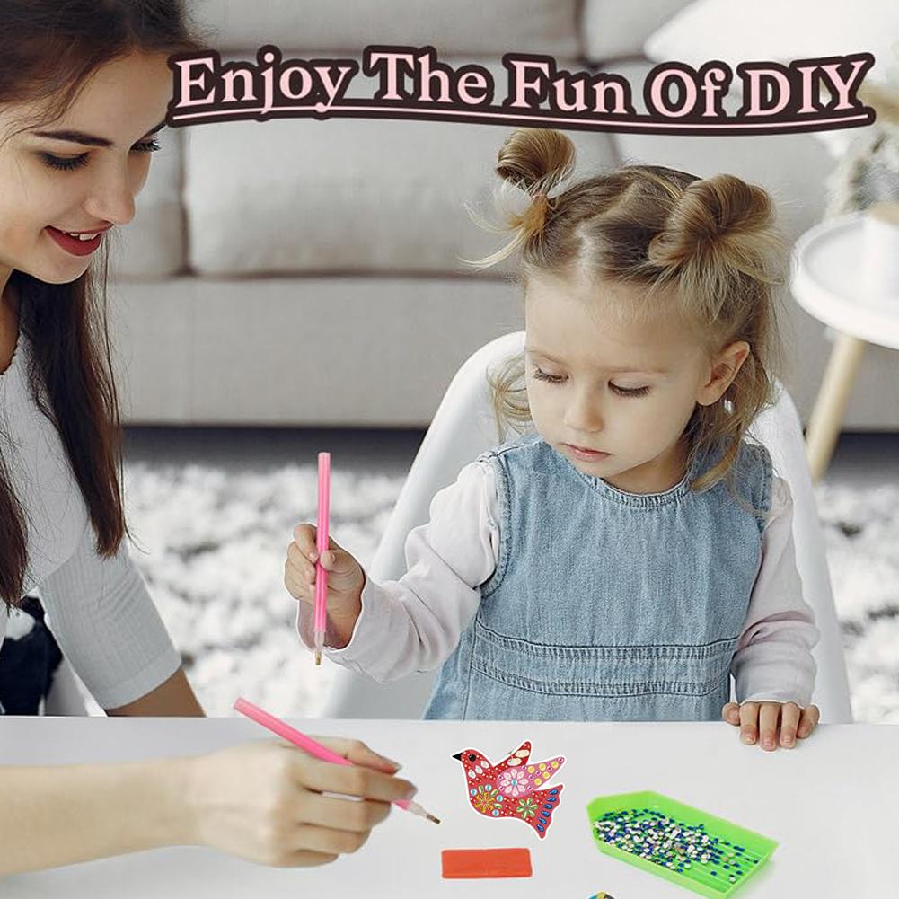 12 Pairs Double Sided Dangle Drop Mosaic Drill Earring Kits DIY Crystal Earring Making Craft Kit Mosaic Jewelry Accessories