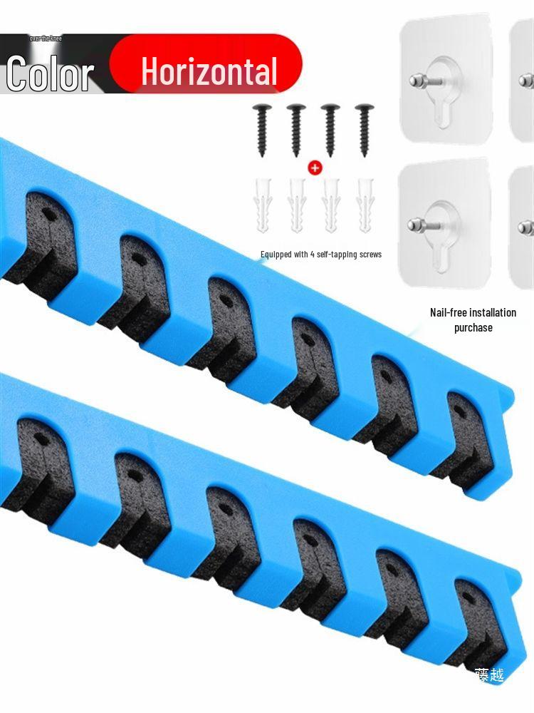 Multi-functional Wall-mounted Fishing Rod Rack - Hole-free Display and Storage