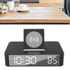 10W Digital Alarm Clock One Button Lifting LED Mirror Electronic Clock with 10W Wireless Charging for Bedroom