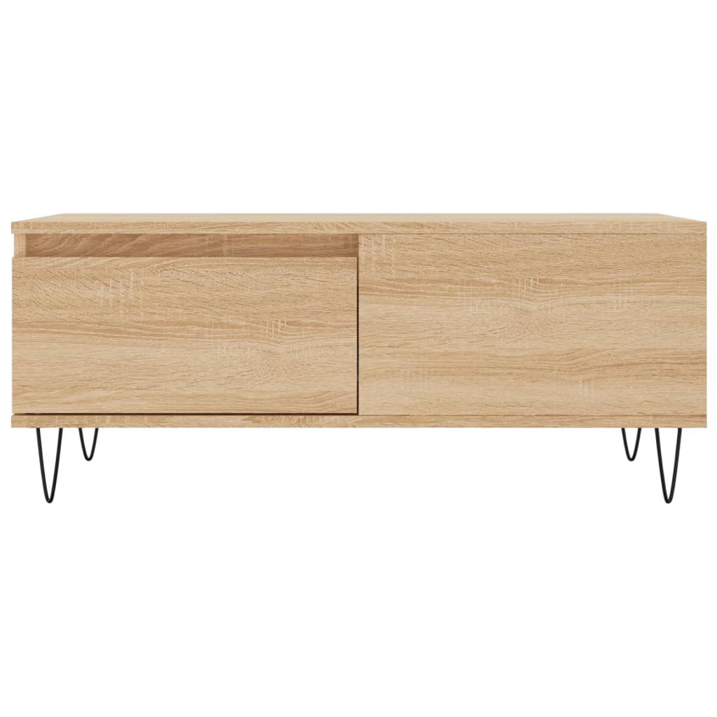  Coffee Table, Sonoma Oak 90x50x36.5 Cm Wood-based Material