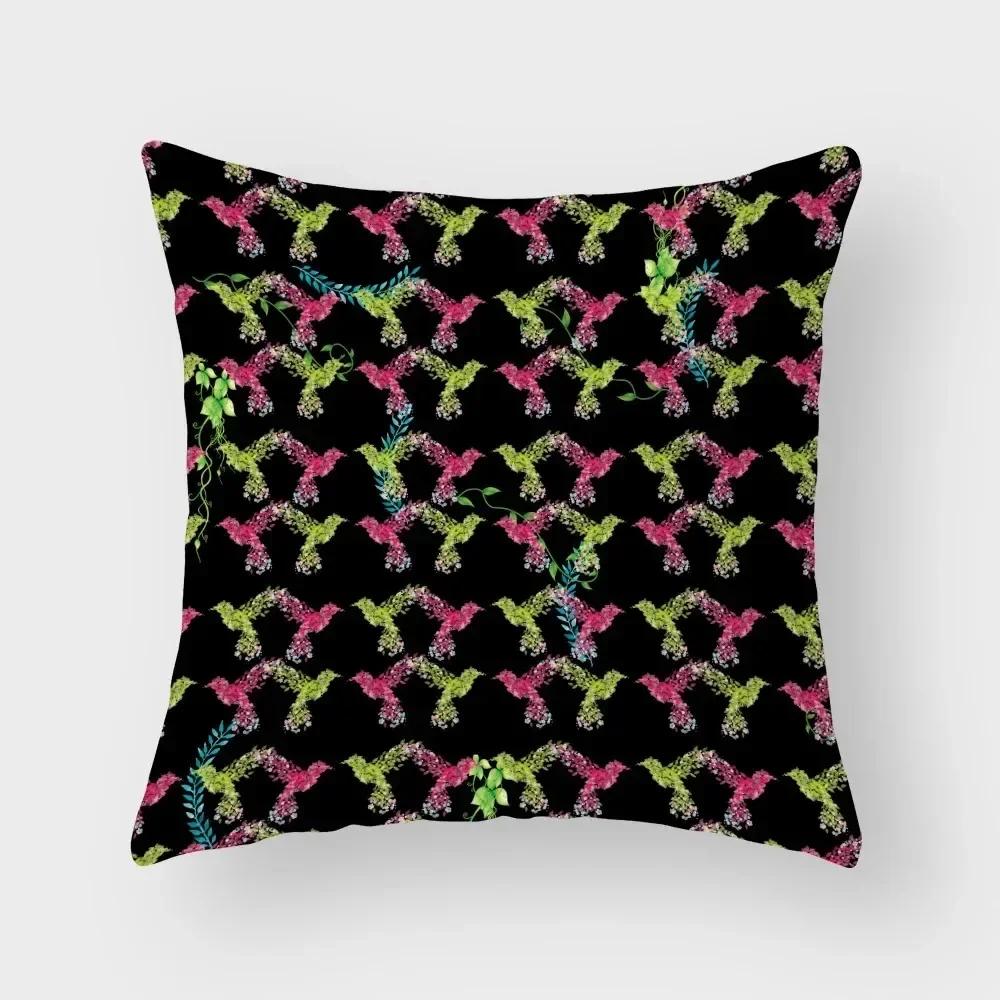 Luxuriöse Heimdeko Kissenbezug Tropischer Flamingo Kissenbezug Wohnzimmer Sofa Kissenbezug