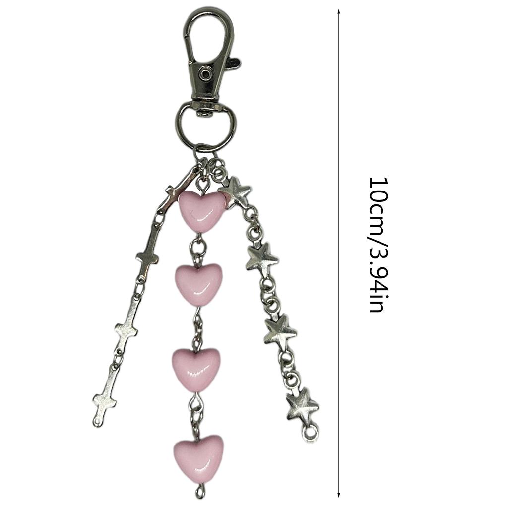 Sweet Cool Star Heart Phone Charm Straps Car Keys Hanging Pendants Fashion Bag Decoration Lanyard Purse Accessories