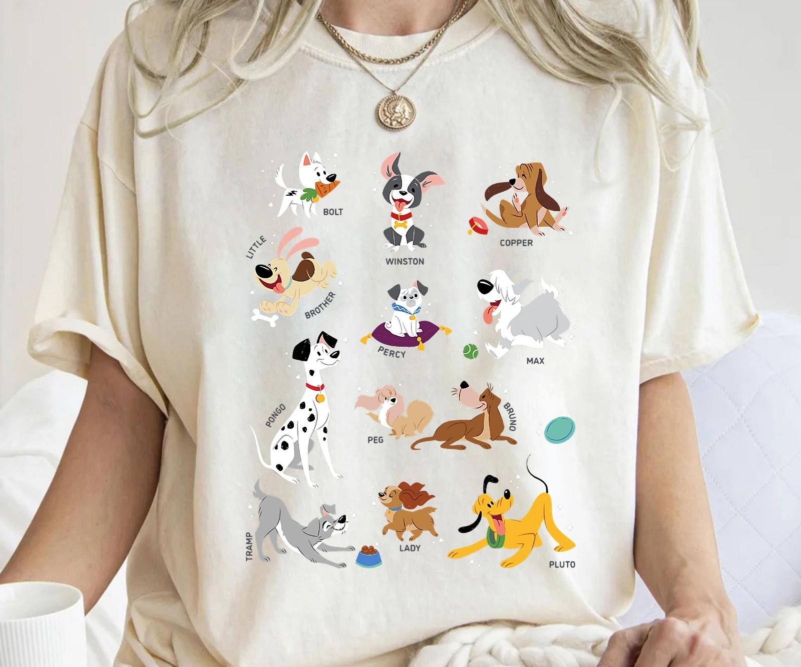Pets Movie Dogs Group Jumble Shirt, Dogs Cats Shirt S