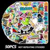 50-Pack Trendy Skateboard Graffiti Stickers for Phone, Guitar, Tablet, Laptop - Waterproof