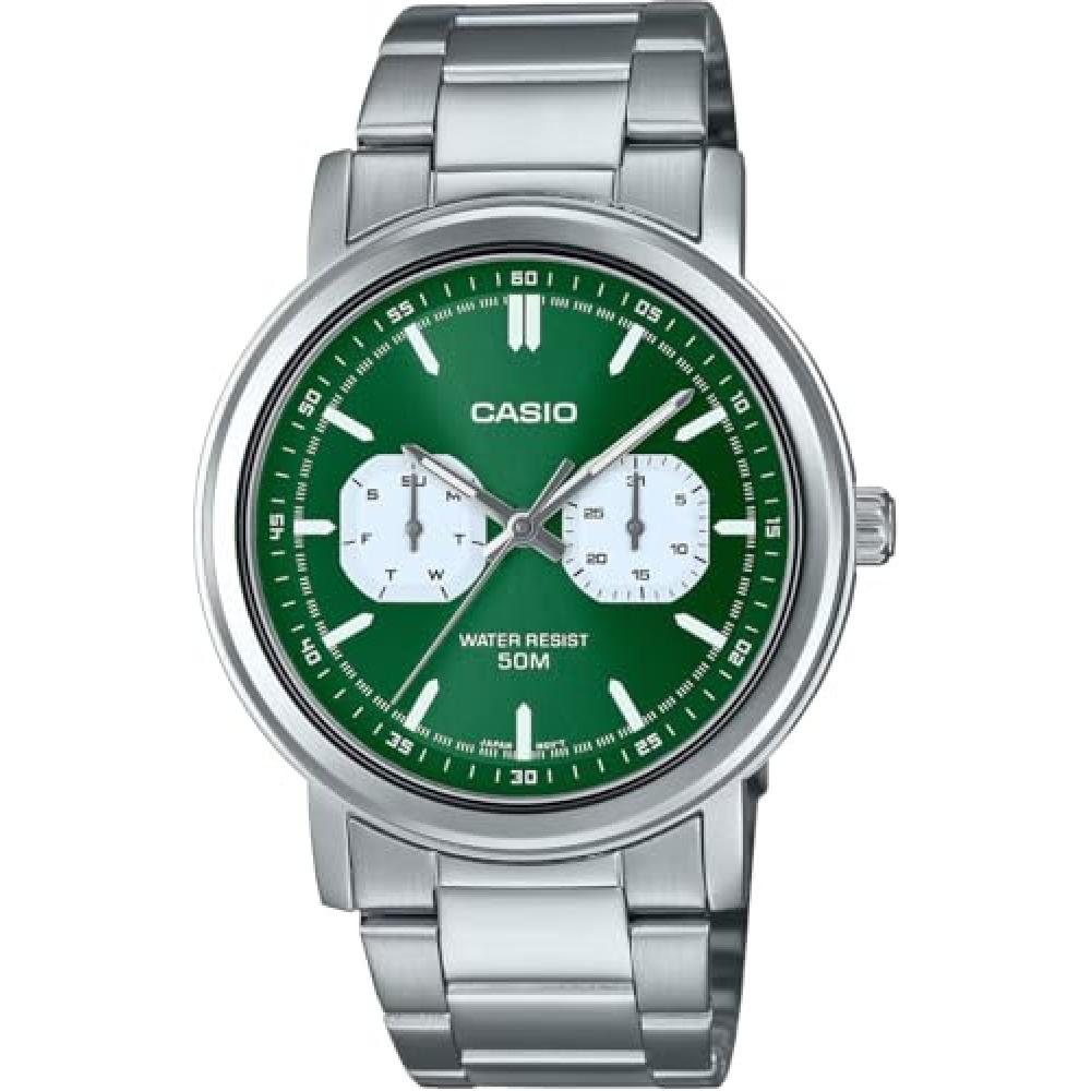 

CaSio Mtp E335d 3ev [] [CaSio] Стандартные кварцевые мужские наручные часы Multi Calendar Silver X Green overSeaS