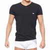 [Emporio Armani] Stretch Cotton V-Neck Short-Sleeve T-Shirt Undershirt EU Size Men's Gift 54047290 S (EU Size) 98. Black