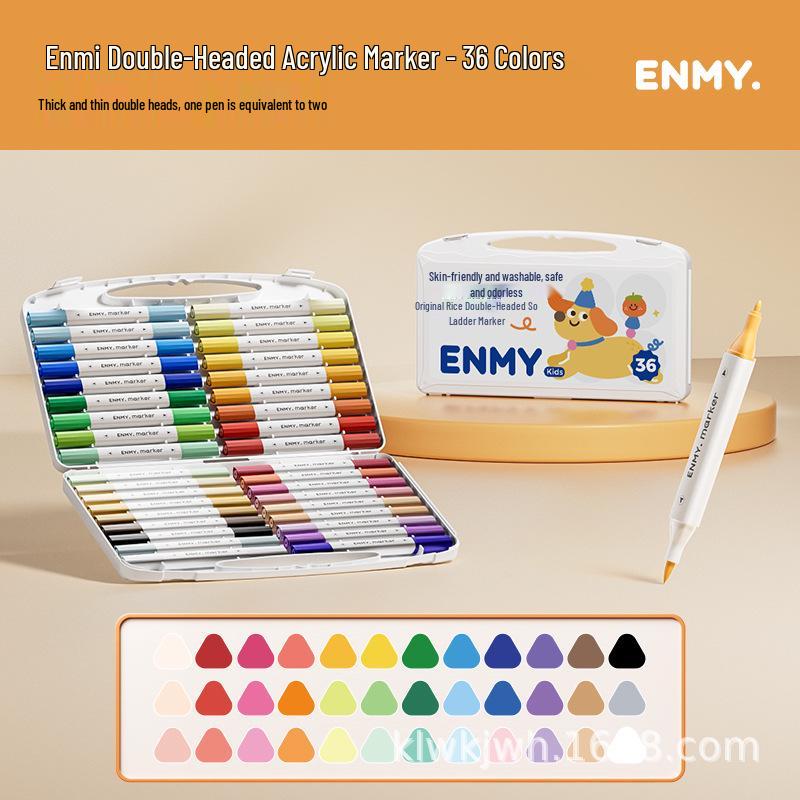 ENMY White Box Waschbares Acrylmarker Set für Studenten - Dual Tip Kunststifte