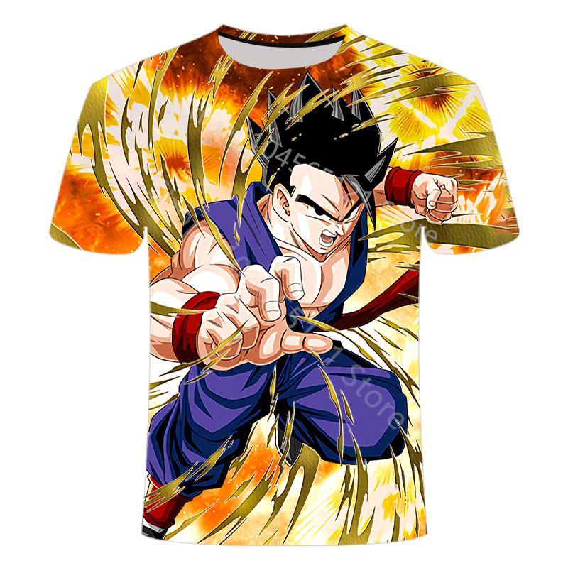 2026 Stylish Summer Dragon Ball Super Men s Tee Casual Anime Kids XXS