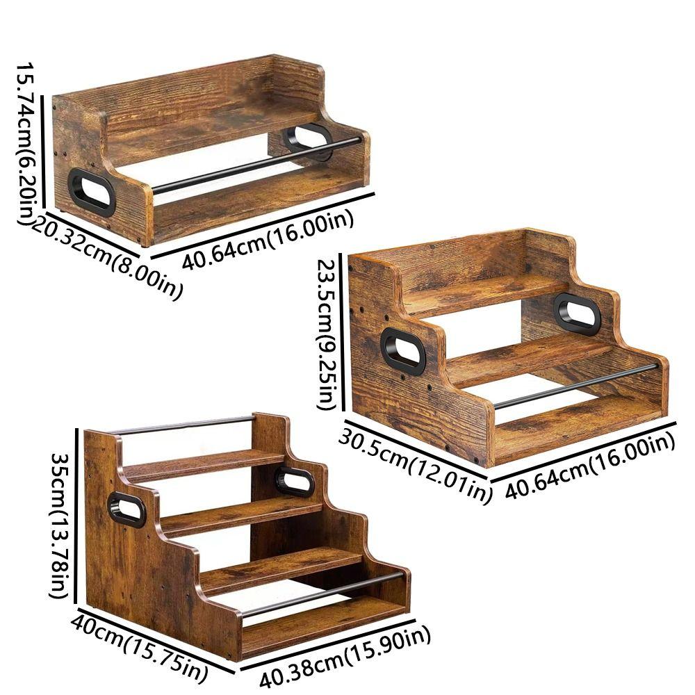 Detachable Wine Bottle Rack Wooden Seasoning Storage Rack Versatile Liquor Cabinet Restaurant