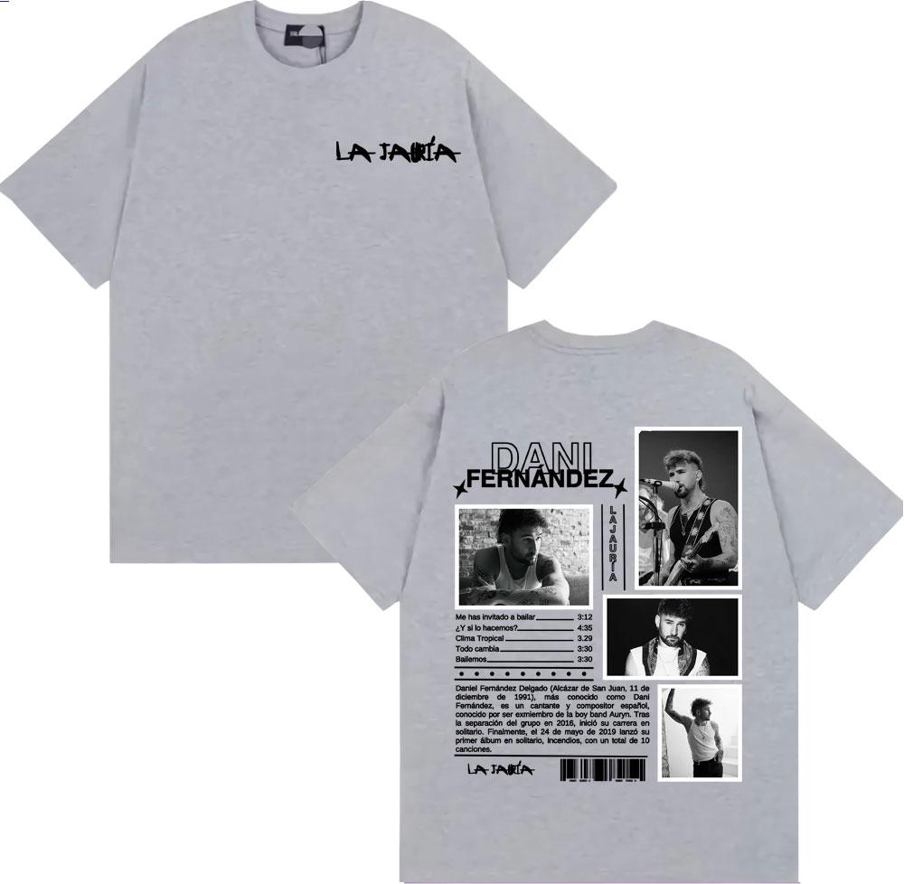 Singer Dani Fernandez La Jauria Album Tour Tshirt 2026 Summer Mens Womens Casual Cotton Tshirt Fashion Retro Mens Tshirt