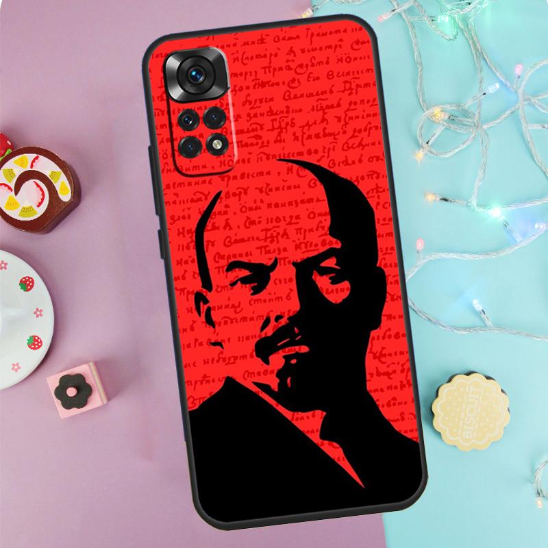 lenin Soviet Union flag Case For Xiaomi Redmi Note 14 13 12 11 10 9 Pro 9S 10S 11S 12S Redmi 10C 12C 13C 14C Cover